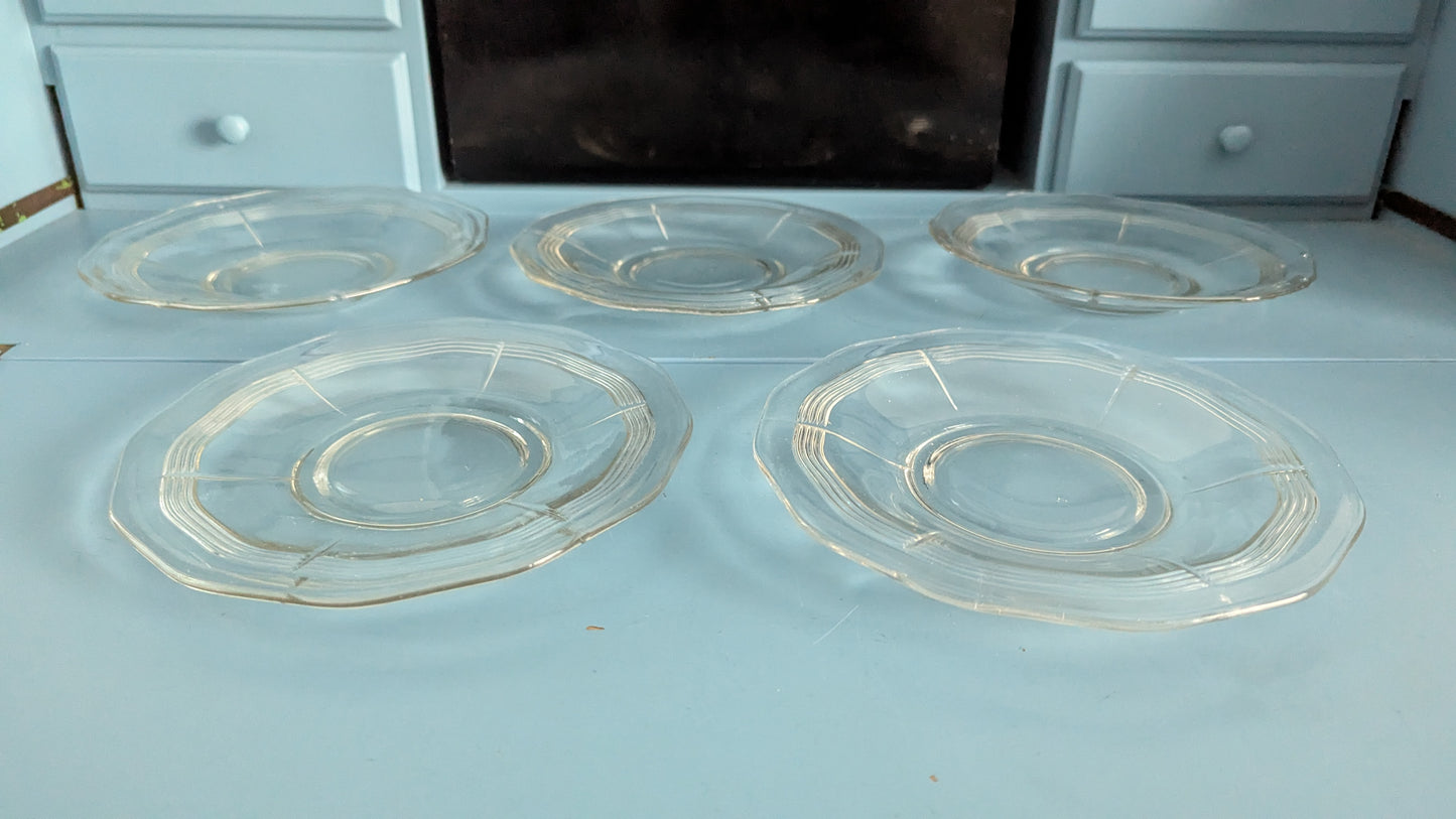 Riihimäen Lasi - 7219 Leivoslautanen / Leipälautanen (5kpl, 1930-1940-luku)