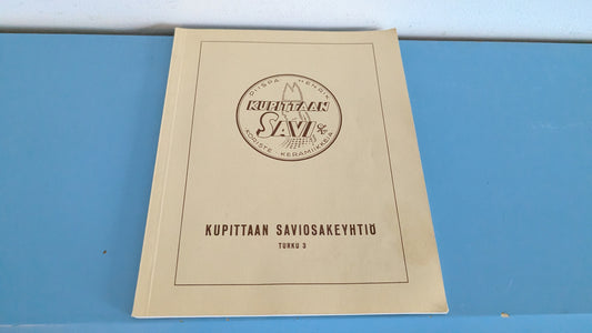 Kupittaan Savi Kuvasto Keramiikkavalmisteista 1941 Näköispainos