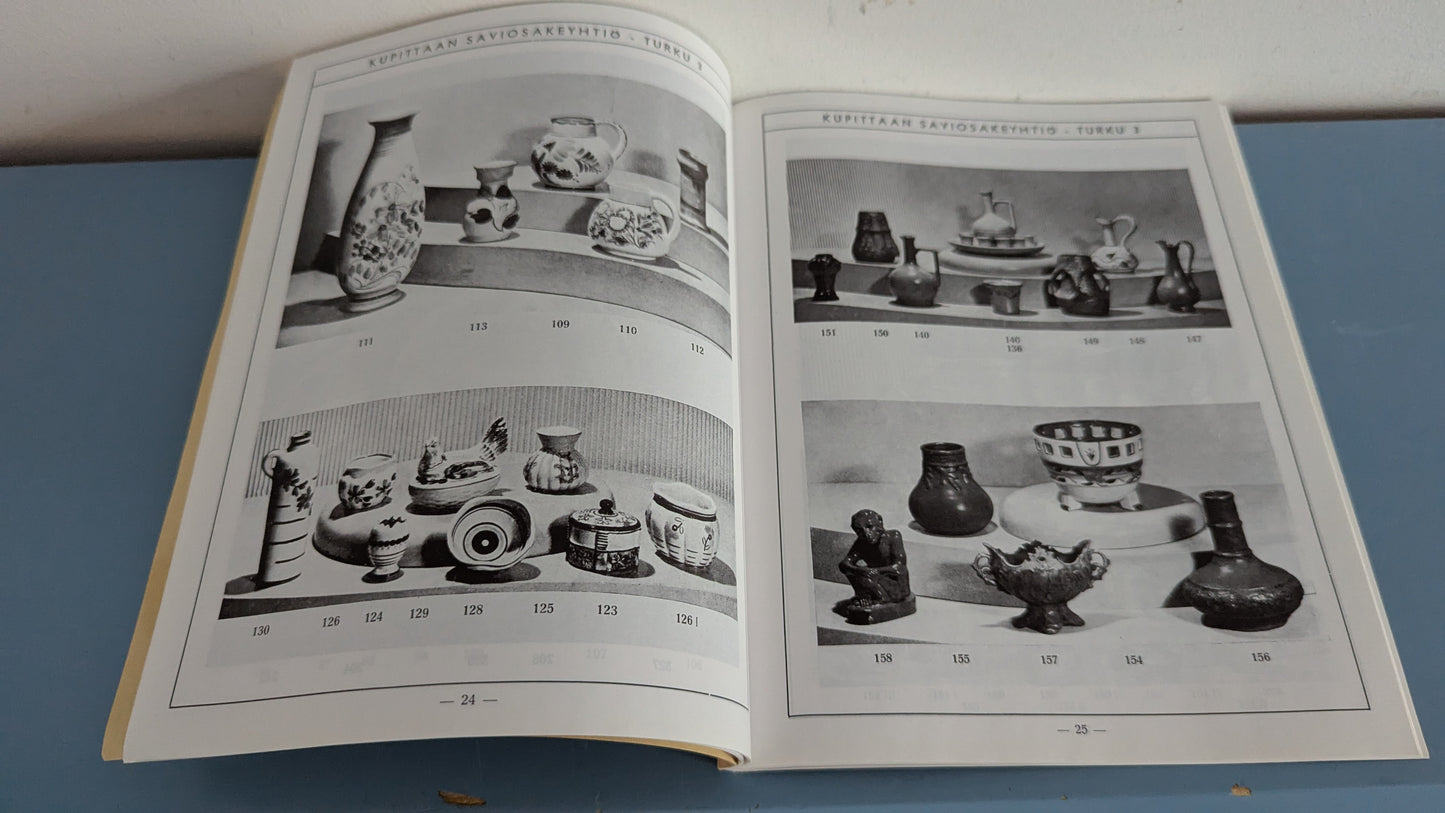Kupittaan Savi Kuvasto Keramiikkavalmisteista 1941 Näköispainos