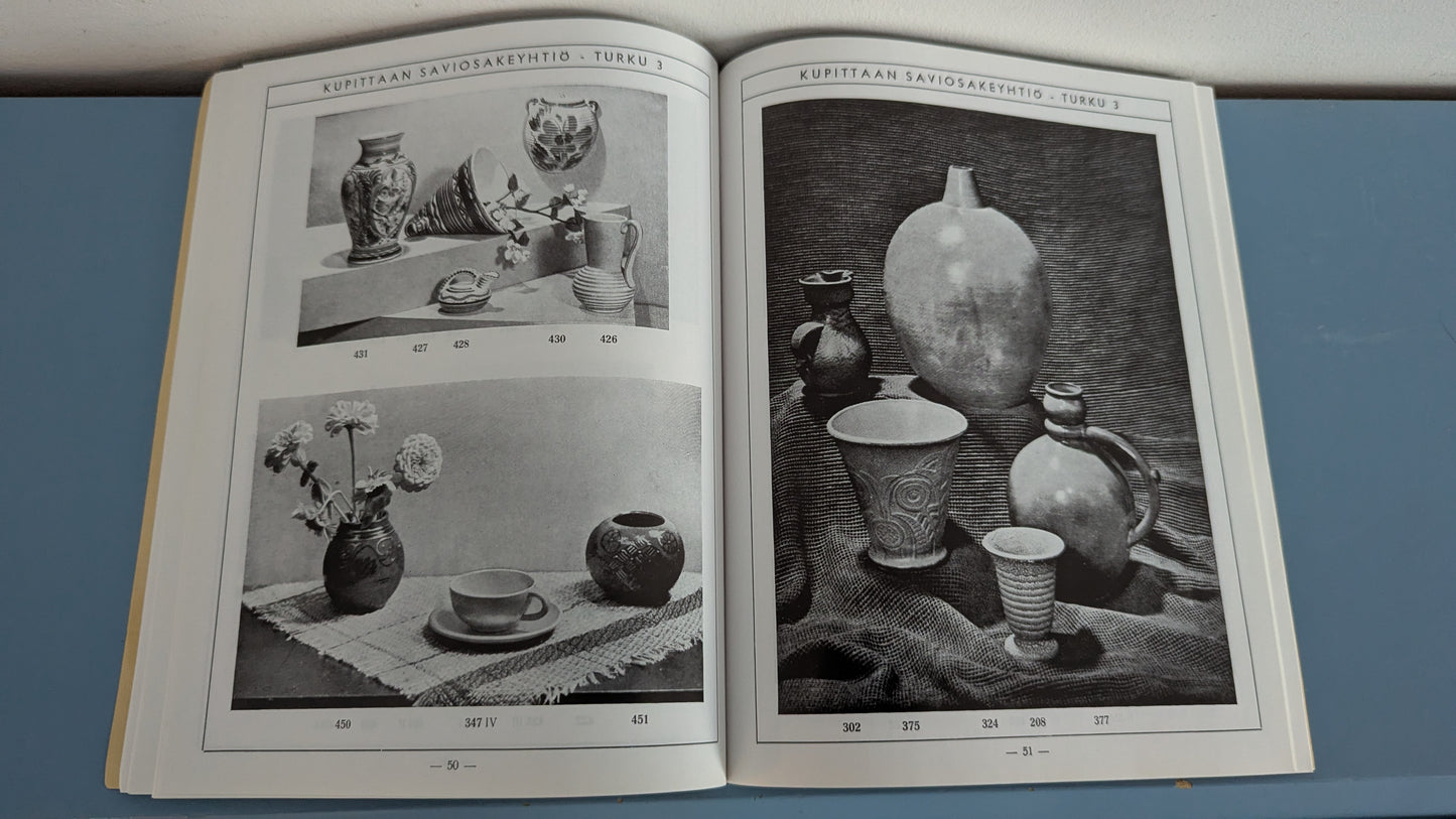 Kupittaan Savi Kuvasto Keramiikkavalmisteista 1941 Näköispainos