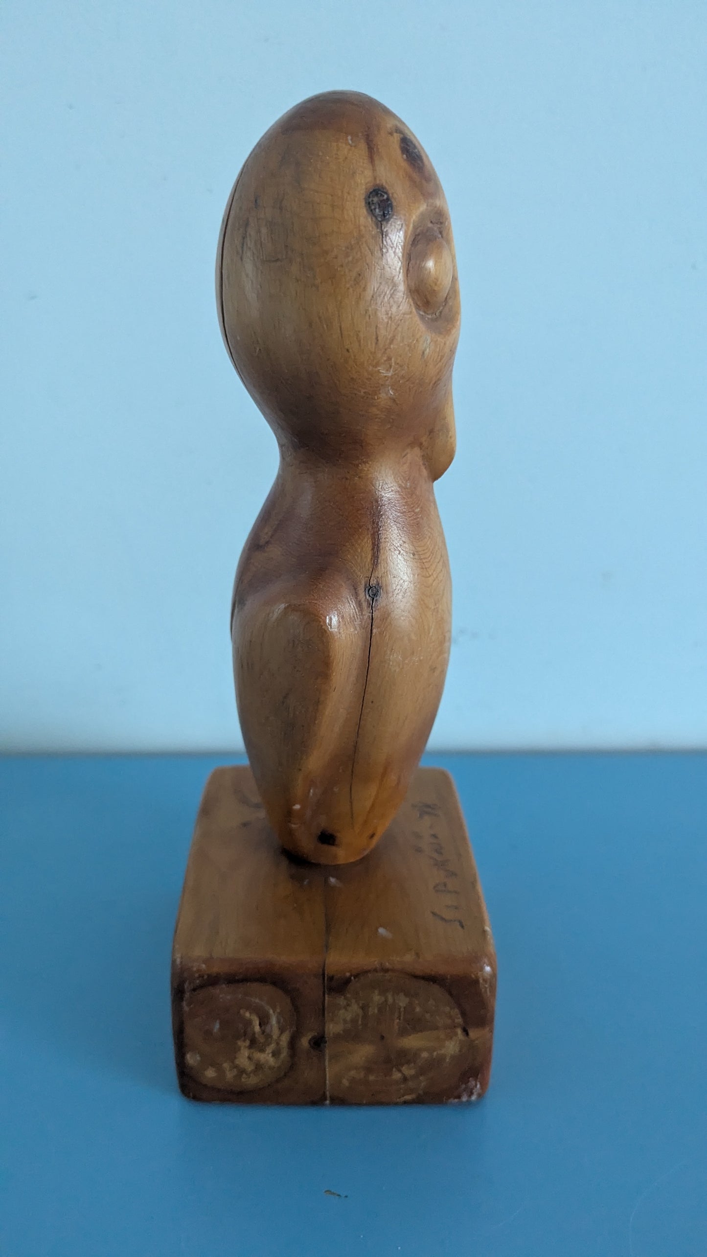 Sakari Pykäkä - Puuveistos / Pöllö (Signeerattu, 1978)