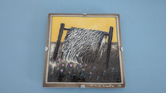 Arabia Matto Tuulettuu Seinälaatta (1984, Heljä Liukko-Sundström)