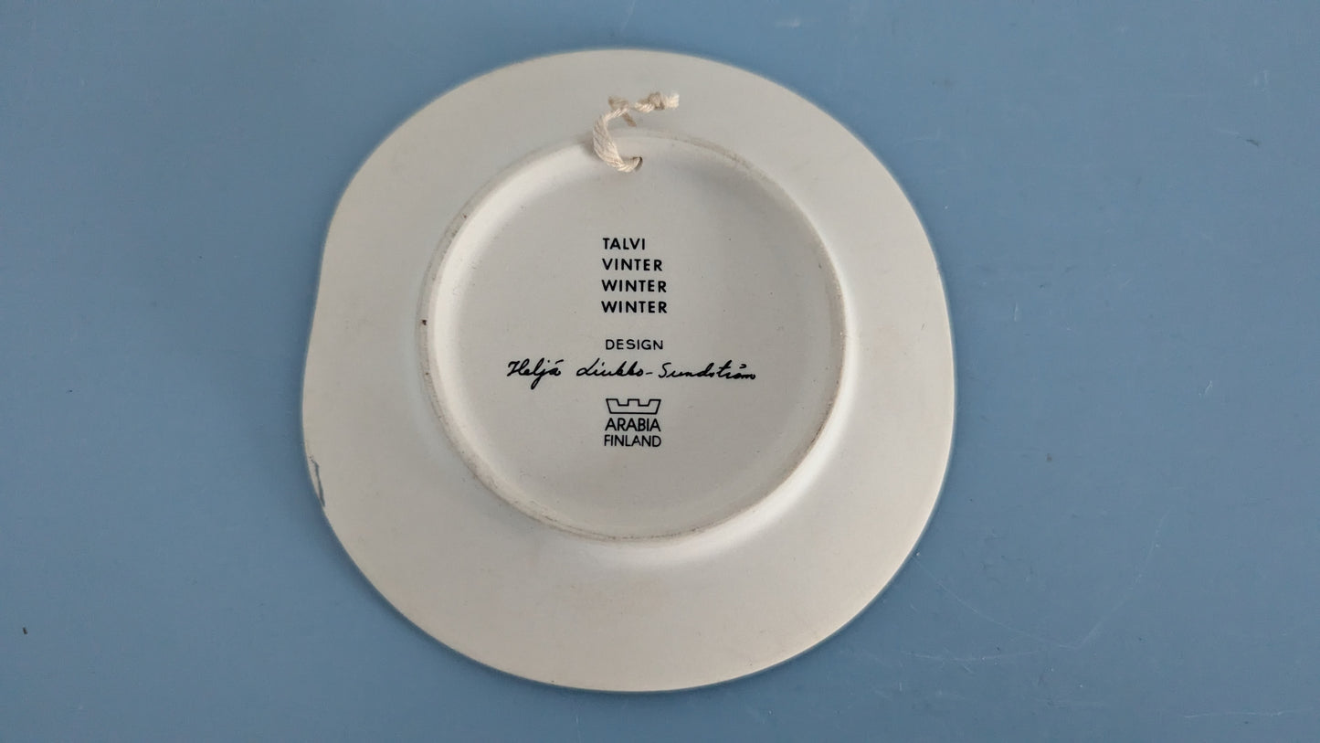 Arabia Talvi Seinälautanen (1985, Heljä Liukko-Sundström)