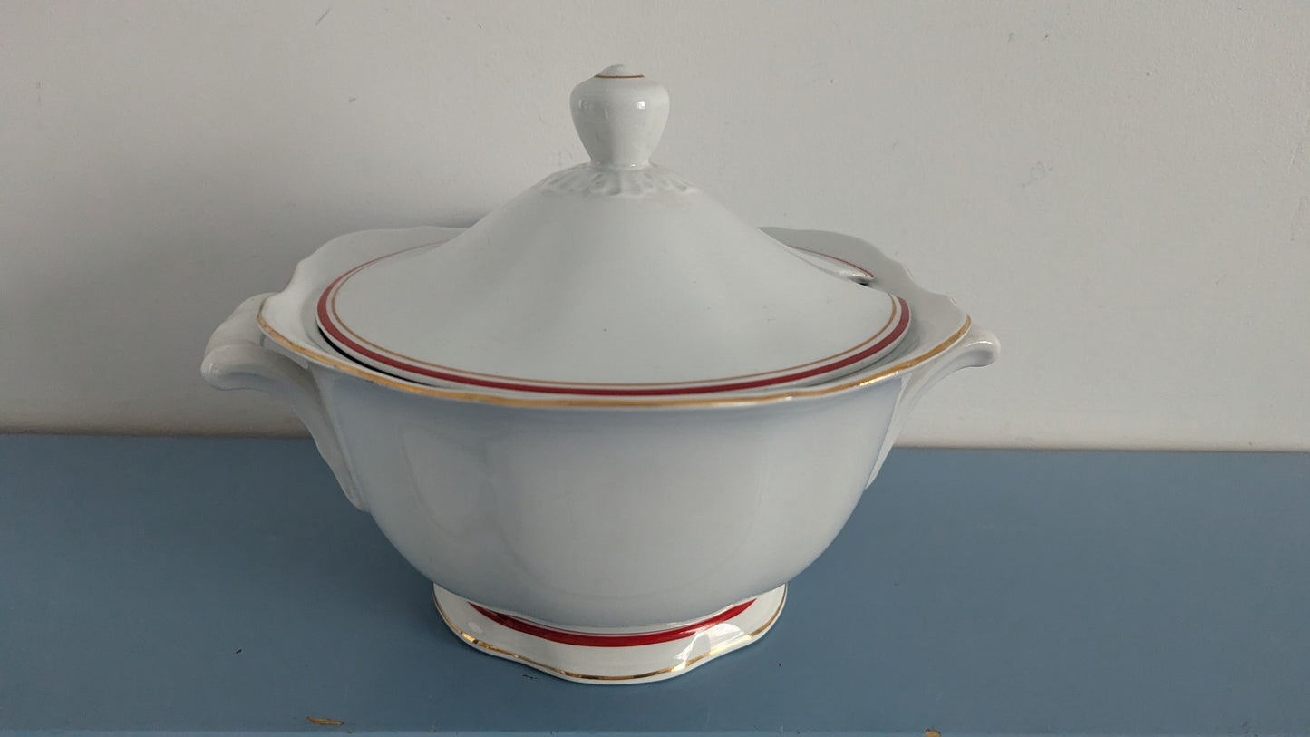 Arabia AS-Mallin Punakultaraita Liemikulho / Terriini (1949-1964)