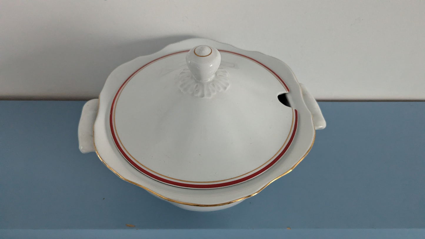 Arabia AS-Mallin Punakultaraita Liemikulho / Terriini (1949-1964)