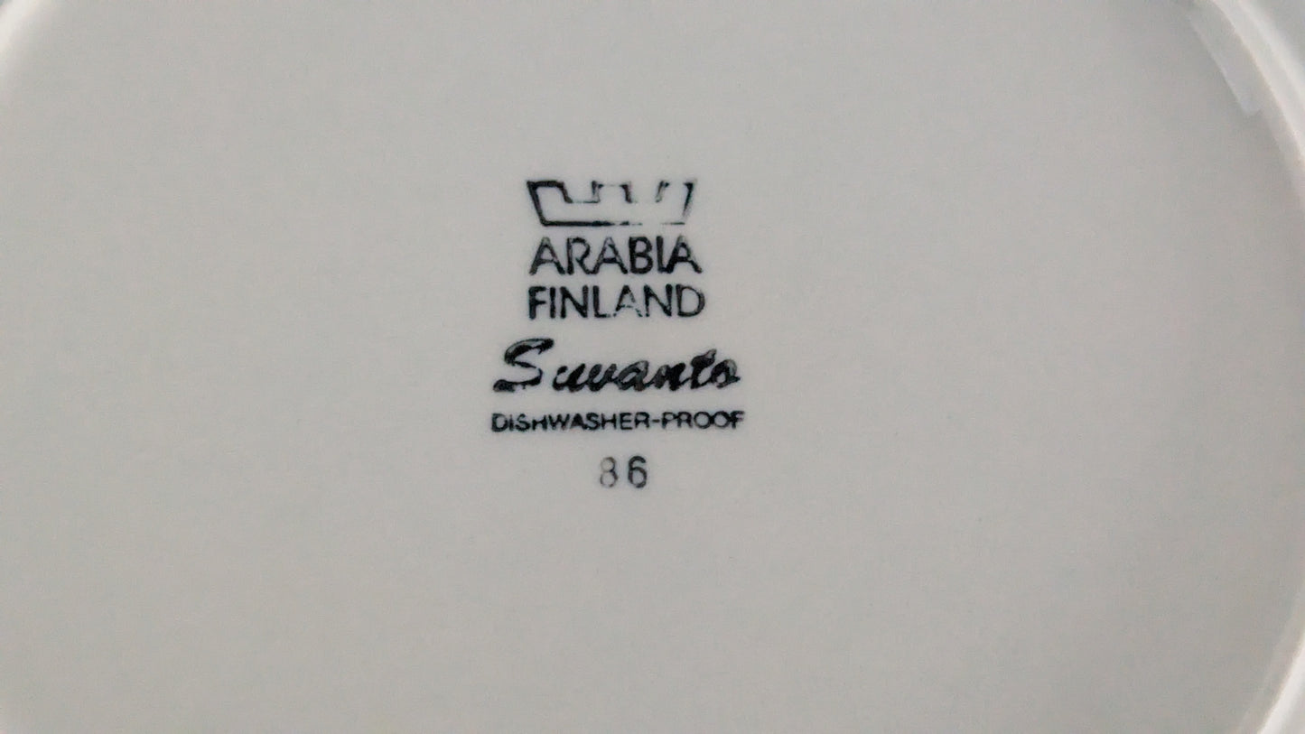 Arabia Suvanto Salaattilautanen (4kpl, 1985-1988, Raija Uosikkinen)