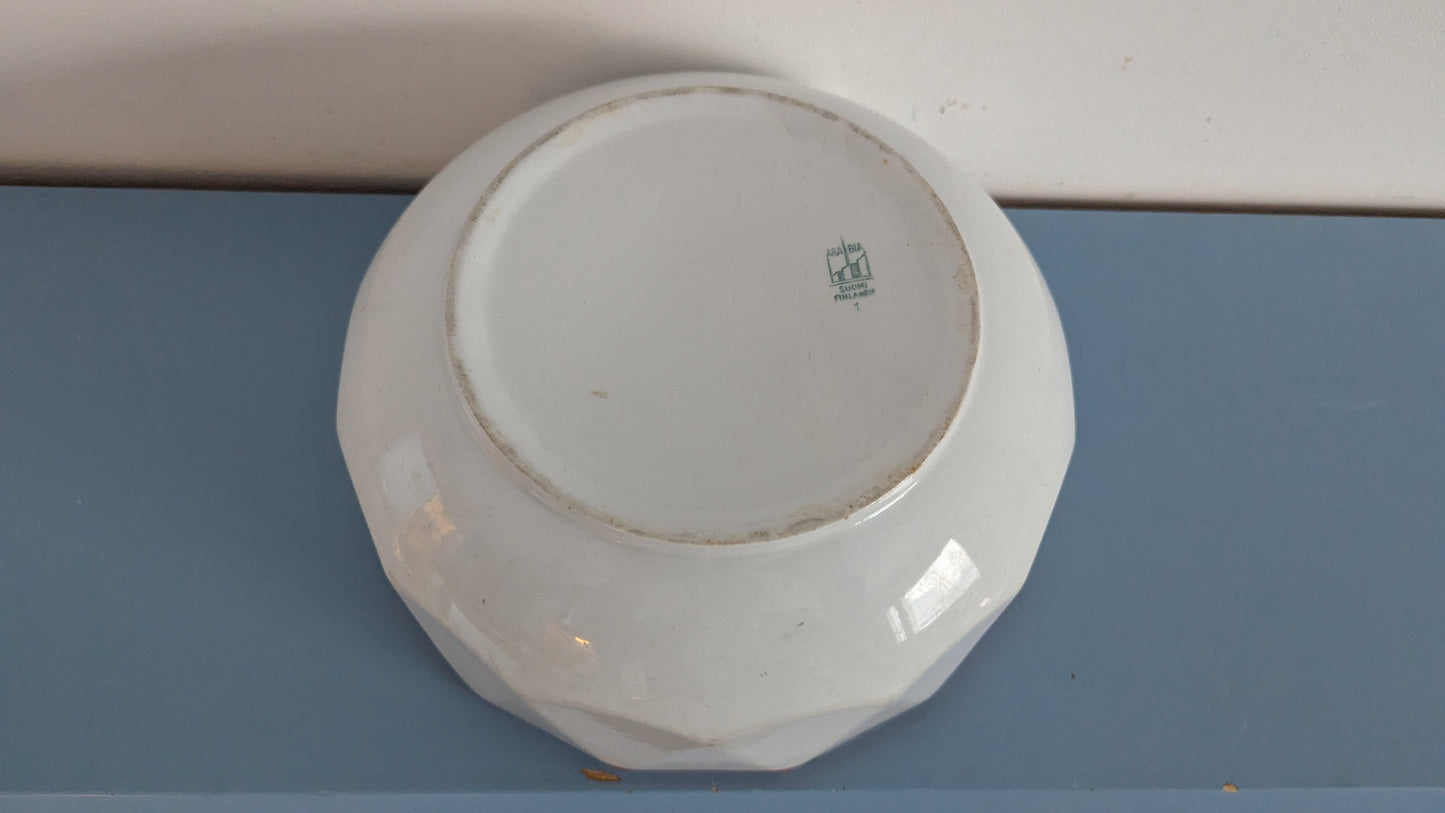 Arabia M-Mallin Punaraita Tarjoilukulho (1936-1941, Gustaf Stark)