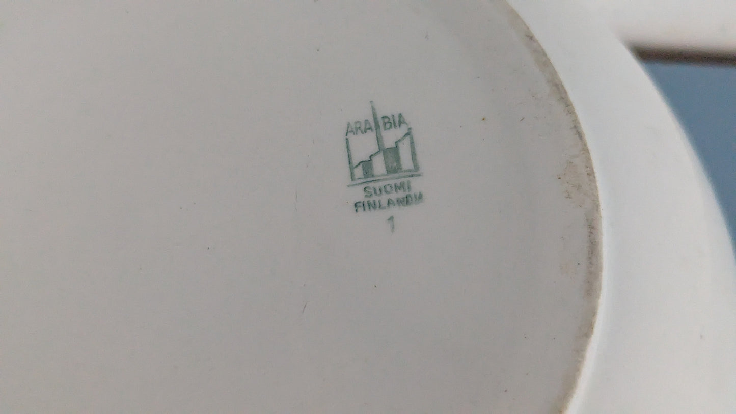 Arabia M-Mallin Punaraita Tarjoilukulho (1936-1941, Gustaf Stark)