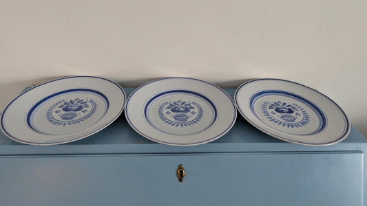 Arabia Blue Rose Ruokalautanen (3kpl, 1949-1971, Svea Granlund)