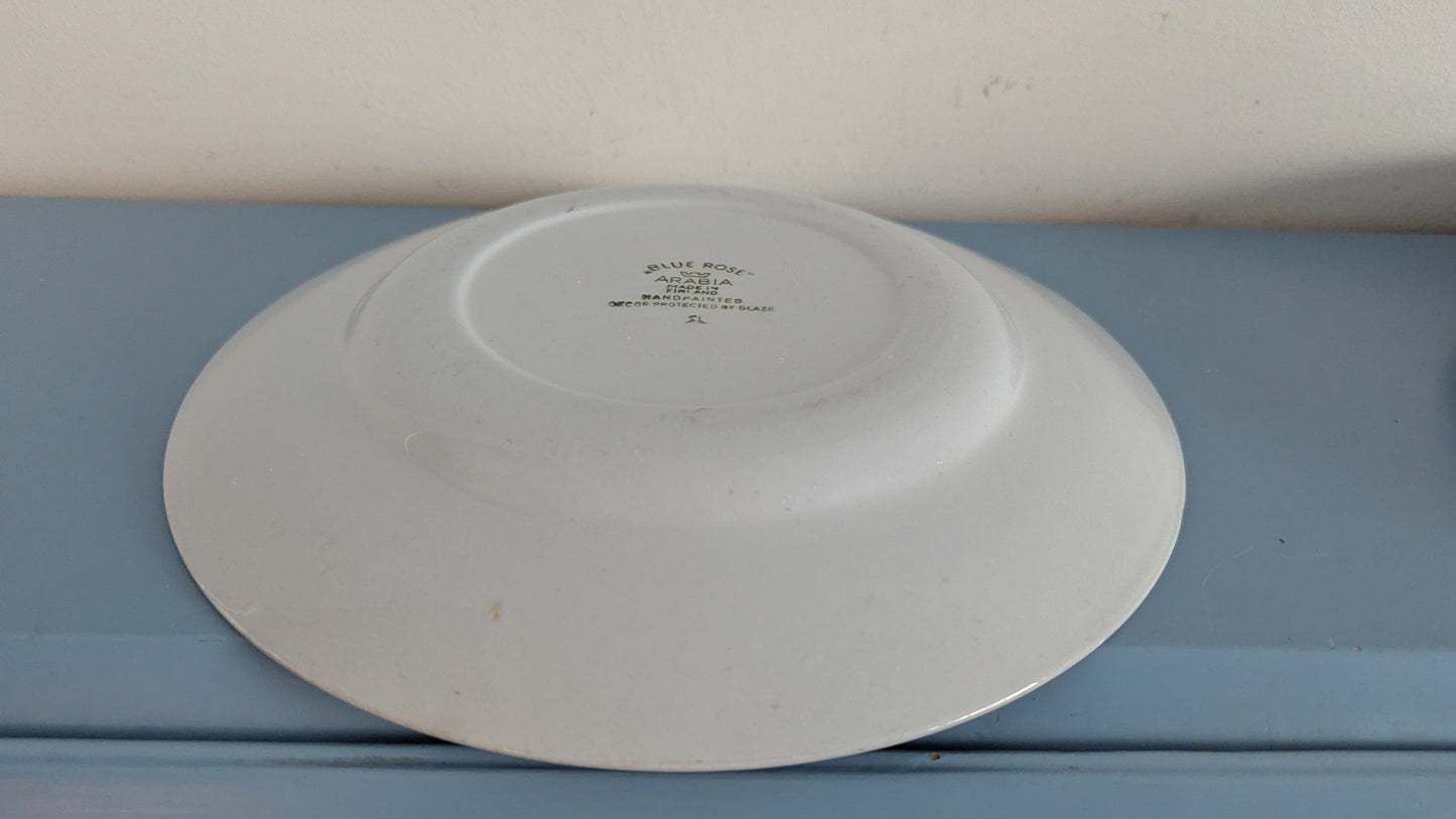 Arabia Blue Rose Ruokalautanen (3kpl, 1949-1971, Svea Granlund)