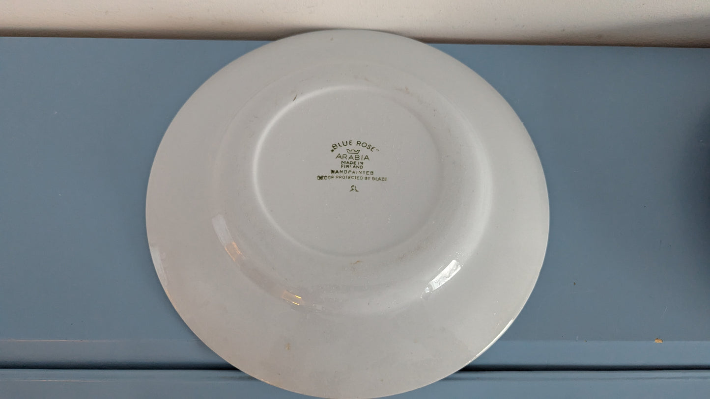 Arabia Blue Rose Ruokalautanen (3kpl, 1949-1971, Svea Granlund)