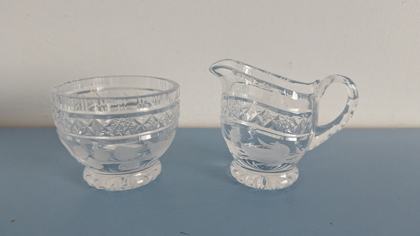 Riihimäen Lasi Esko Sokerikko ja Kermakko (Kristallia, 1949-1976, Aimo Okkolin)