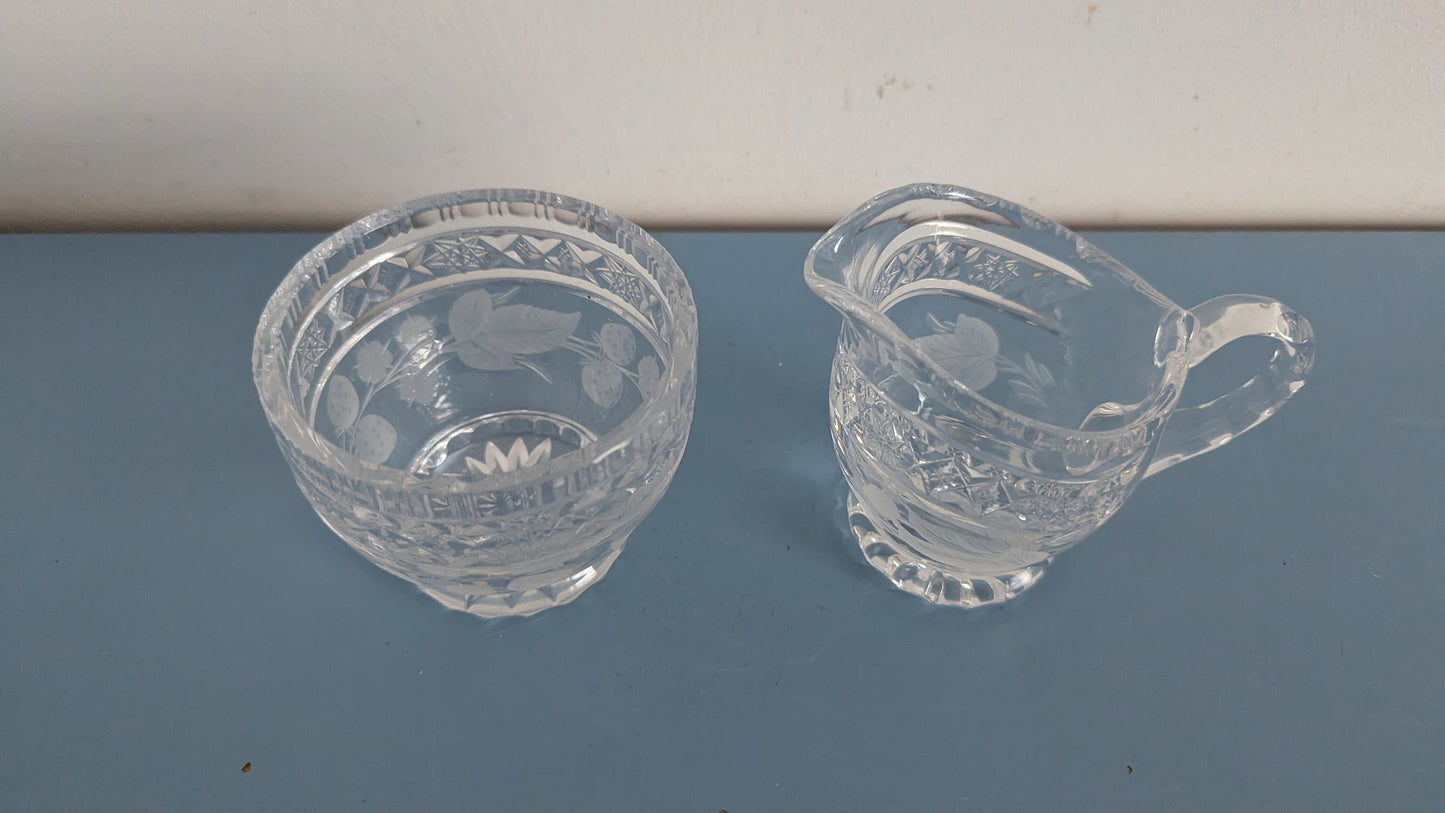 Riihimäen Lasi Esko Sokerikko ja Kermakko (Kristallia, 1949-1976, Aimo Okkolin)