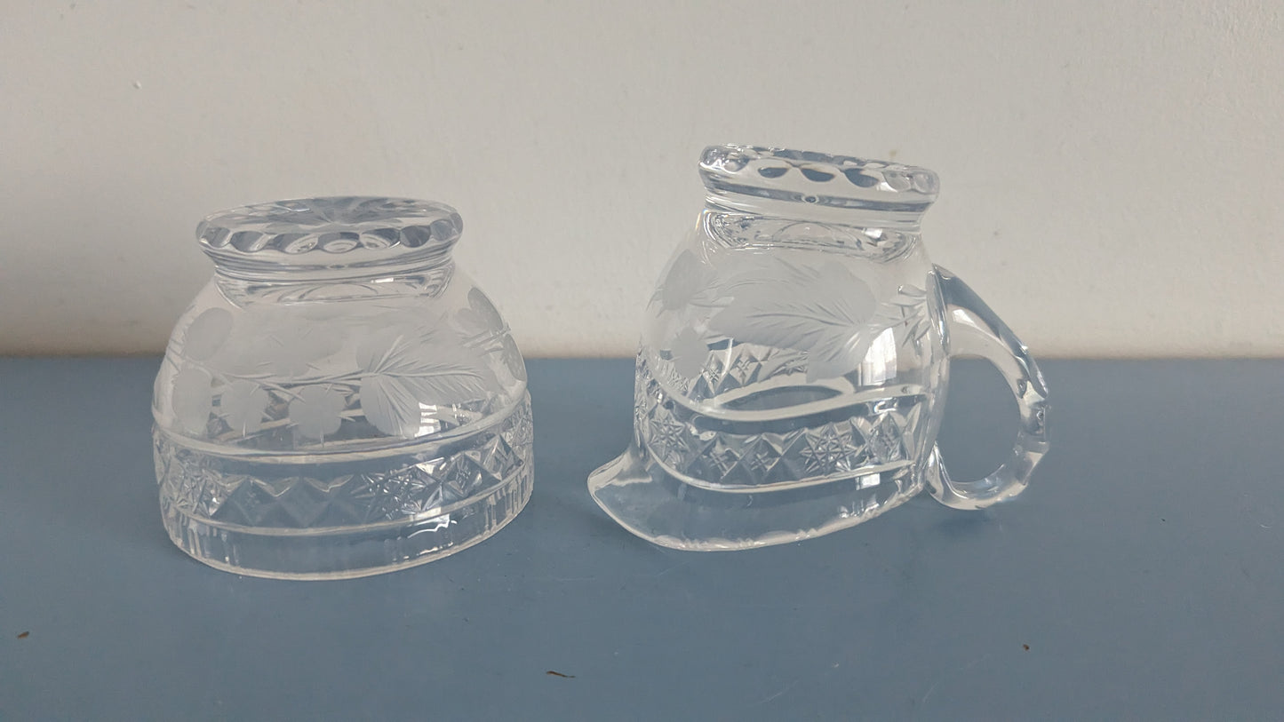 Riihimäen Lasi Esko Sokerikko ja Kermakko (Kristallia, 1949-1976, Aimo Okkolin)