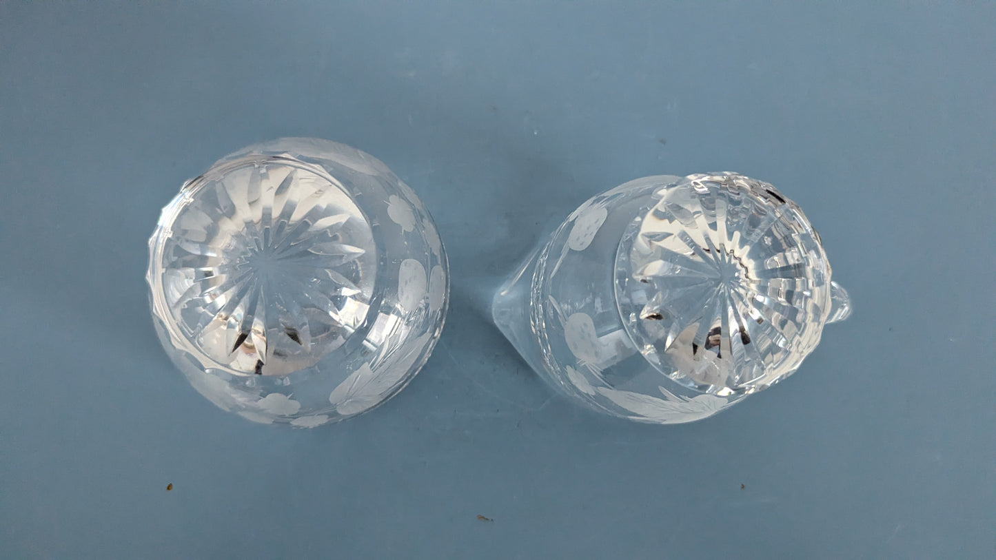 Riihimäen Lasi Esko Sokerikko ja Kermakko (Kristallia, 1949-1976, Aimo Okkolin)