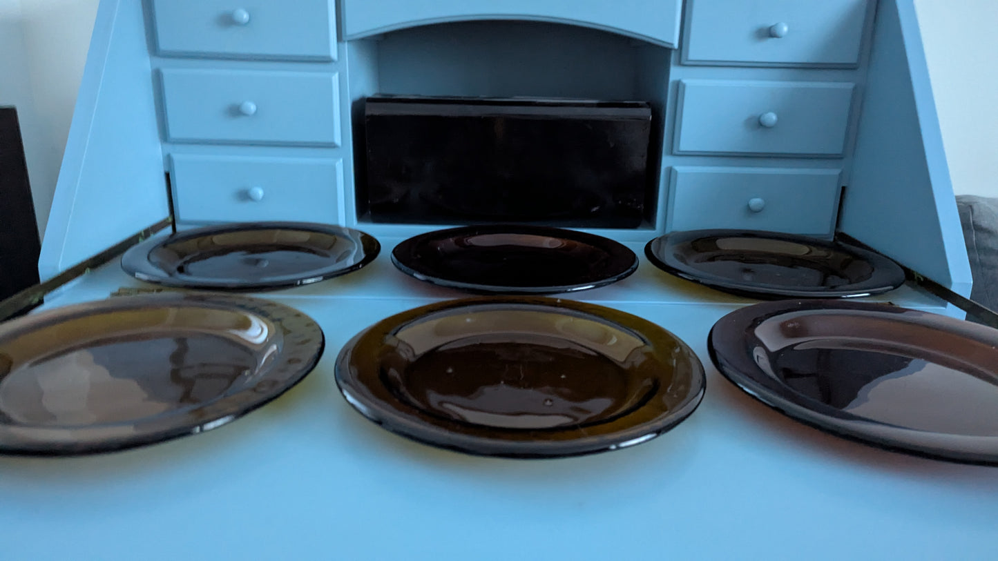 Humppila Talonpoika Ruokalautanen (6kpl, 1972-1987, Ruskea)