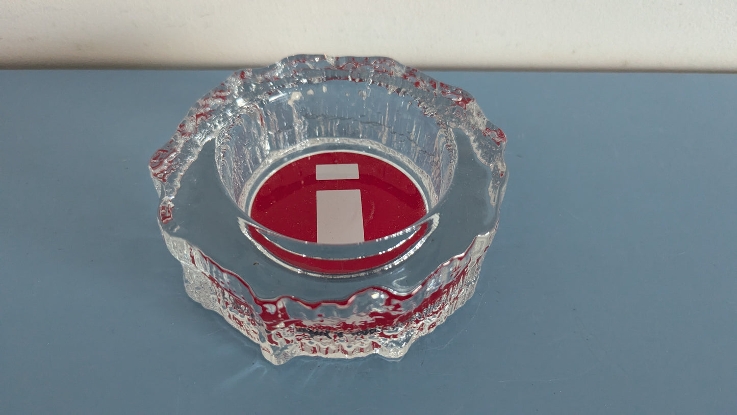 Iittala Aslak Tuhkakuppi Isolla Iittalan Logolla (1970-1988, Tapio Wirkkala)