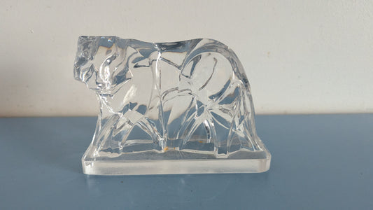 Baccarat - Kubistinen Tiikeri Figuuri (1925, Georges Chevalier)