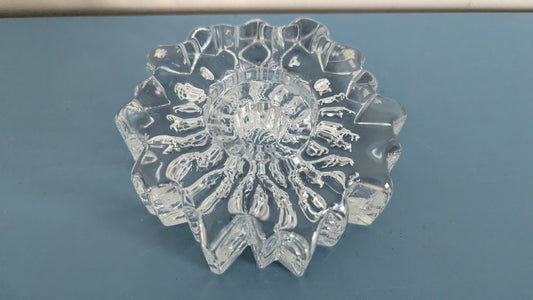 Hadeland - Nautilus Kristallinen Kynttilänjalka (1970-luku, Willy Johansson)