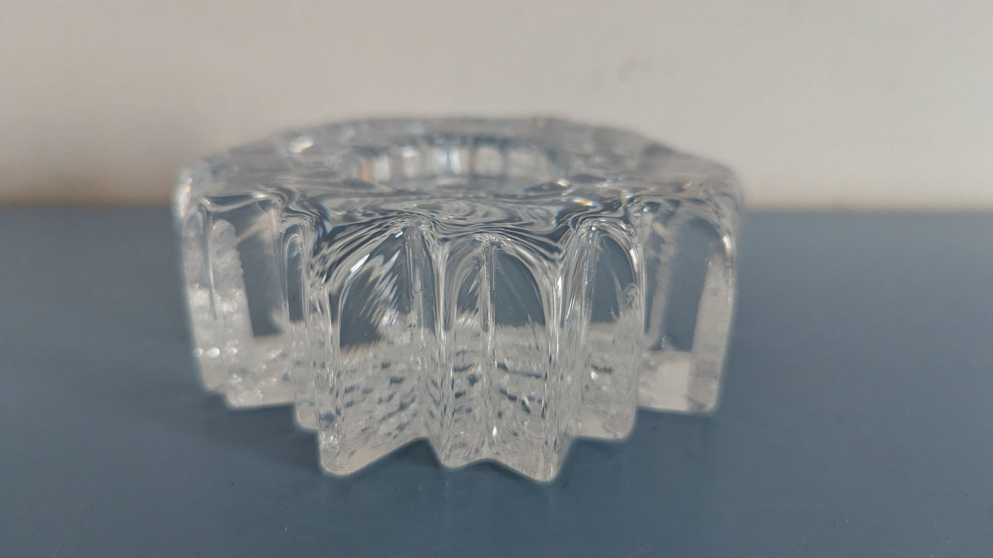 Hadeland - Nautilus Kristallinen Kynttilänjalka (1970-luku, Willy Johansson)