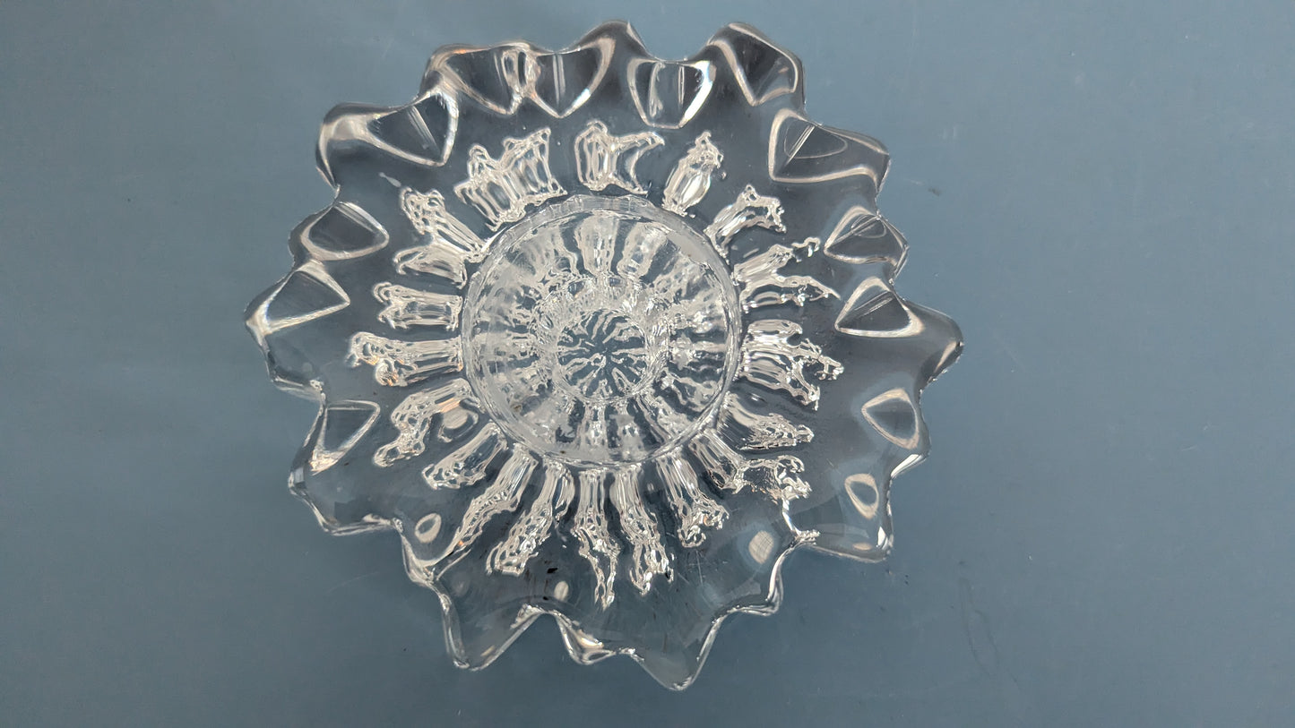 Hadeland - Nautilus Kristallinen Kynttilänjalka (1970-luku, Willy Johansson)