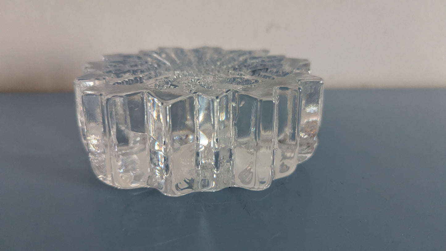 Hadeland - Nautilus Kristallinen Kynttilänjalka (1970-luku, Willy Johansson)