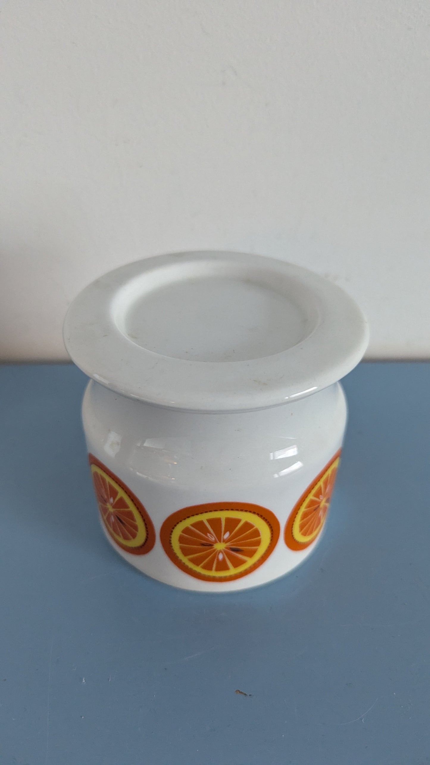 Arabia Pomona Appelsiini Hillopurkki (1965-1975, Raija Uosikkinen)