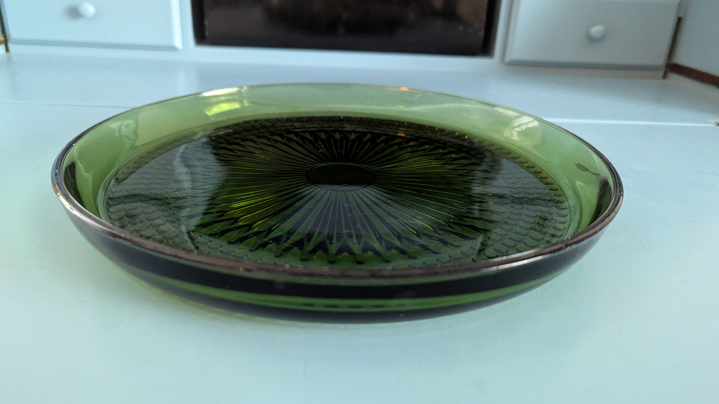 Riihimäen Lasi Barokki Tarjoilulautanen (1967-1969, Erkkitapio Siiroinen)