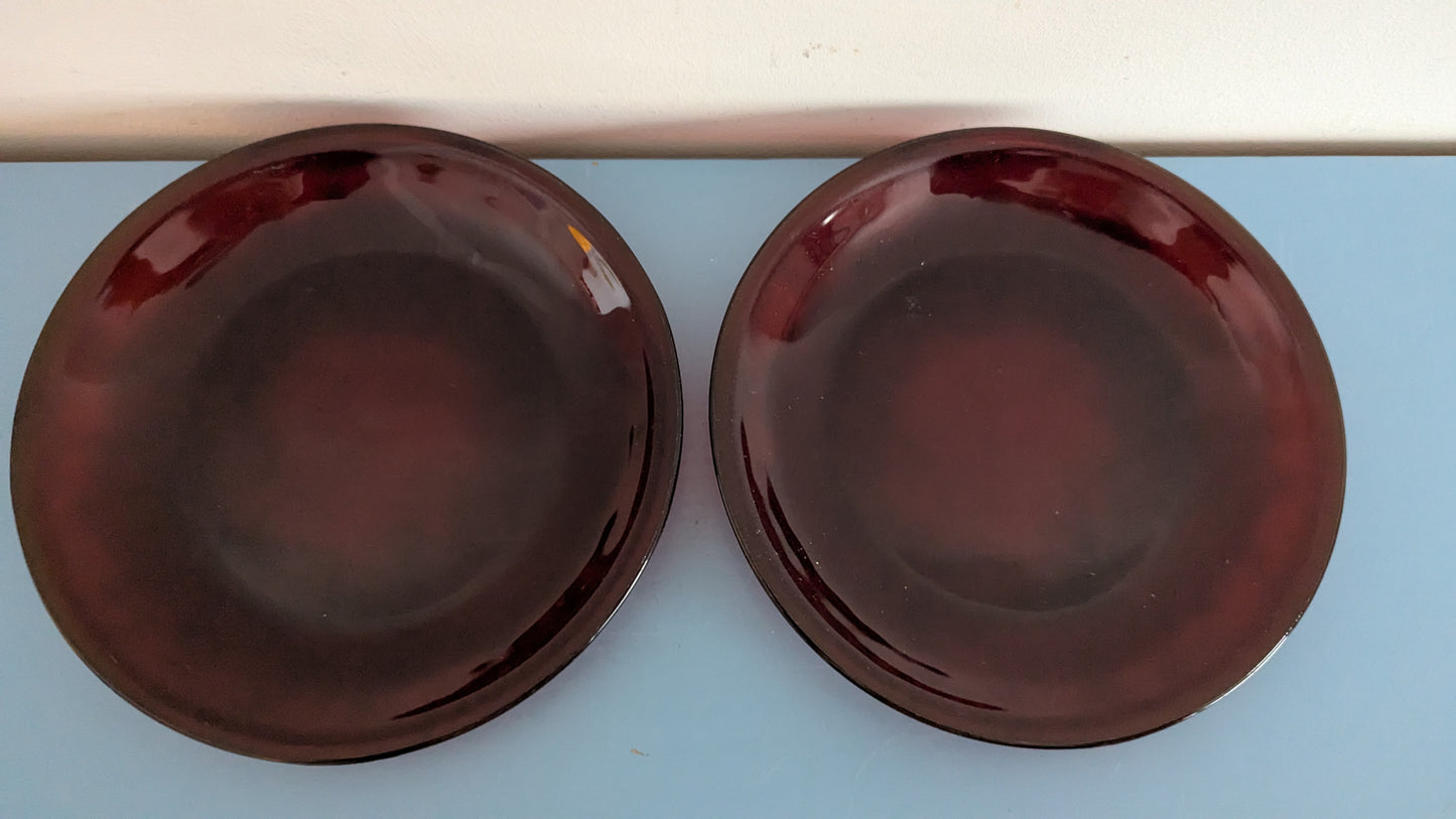 Arcoroc - Sierra Alkuruokalautanen / Salaattilautanen (Rubiininpunainen)