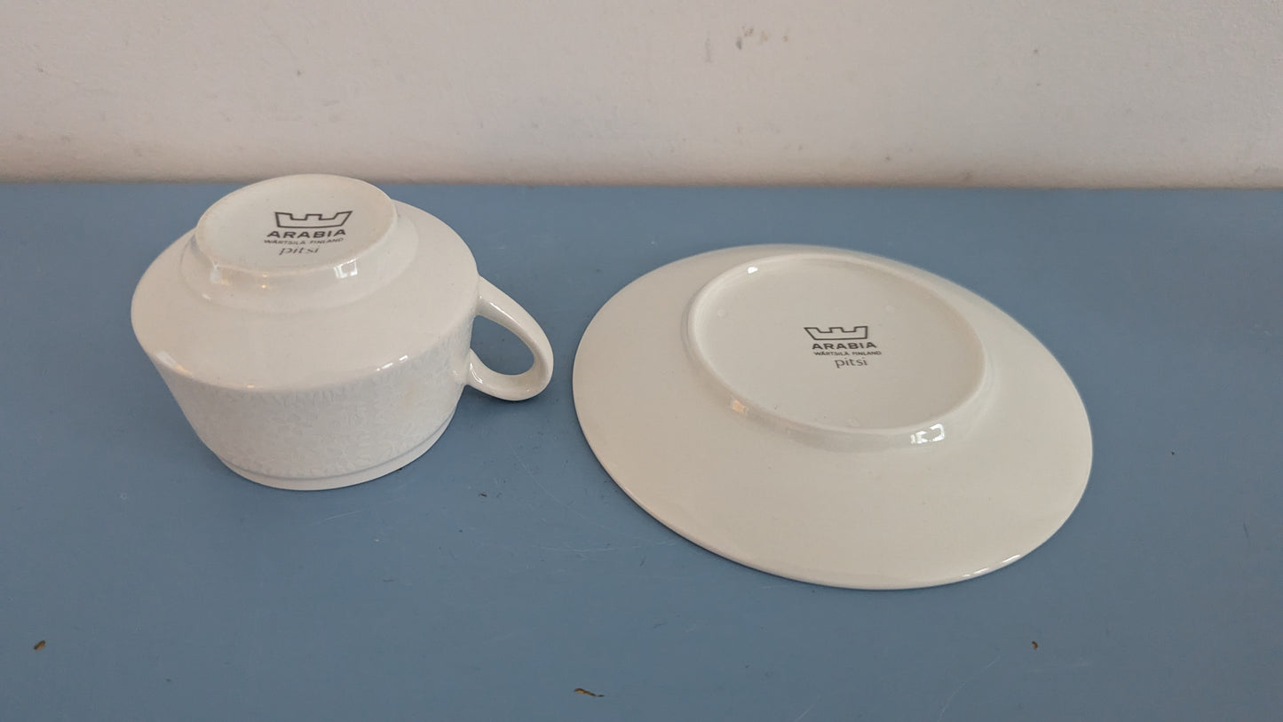 Arabia Pitsi Kahviastiasto Kahdelle Hengelle (4-osainen, 1967-1974)