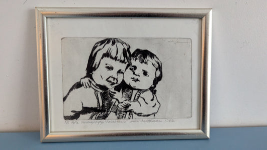 Mari Pietiläinen - Poseeraus (5/5, Signeerattu Etsaus 1982)