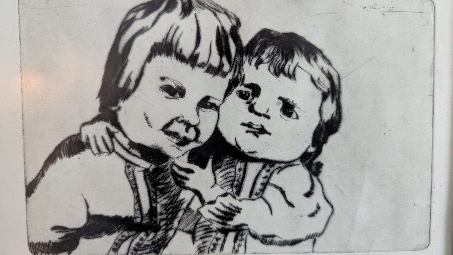 Mari Pietiläinen - Poseeraus (5/5, Signeerattu Etsaus 1982)