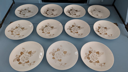 Arabia Kultaruusu Leivoslautanen / Leipälautanen (11kpl, 1974-1975)