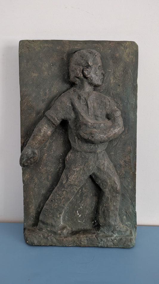 Laulainen - Signeerattu Kipsireliefi / Reliefi (1947)