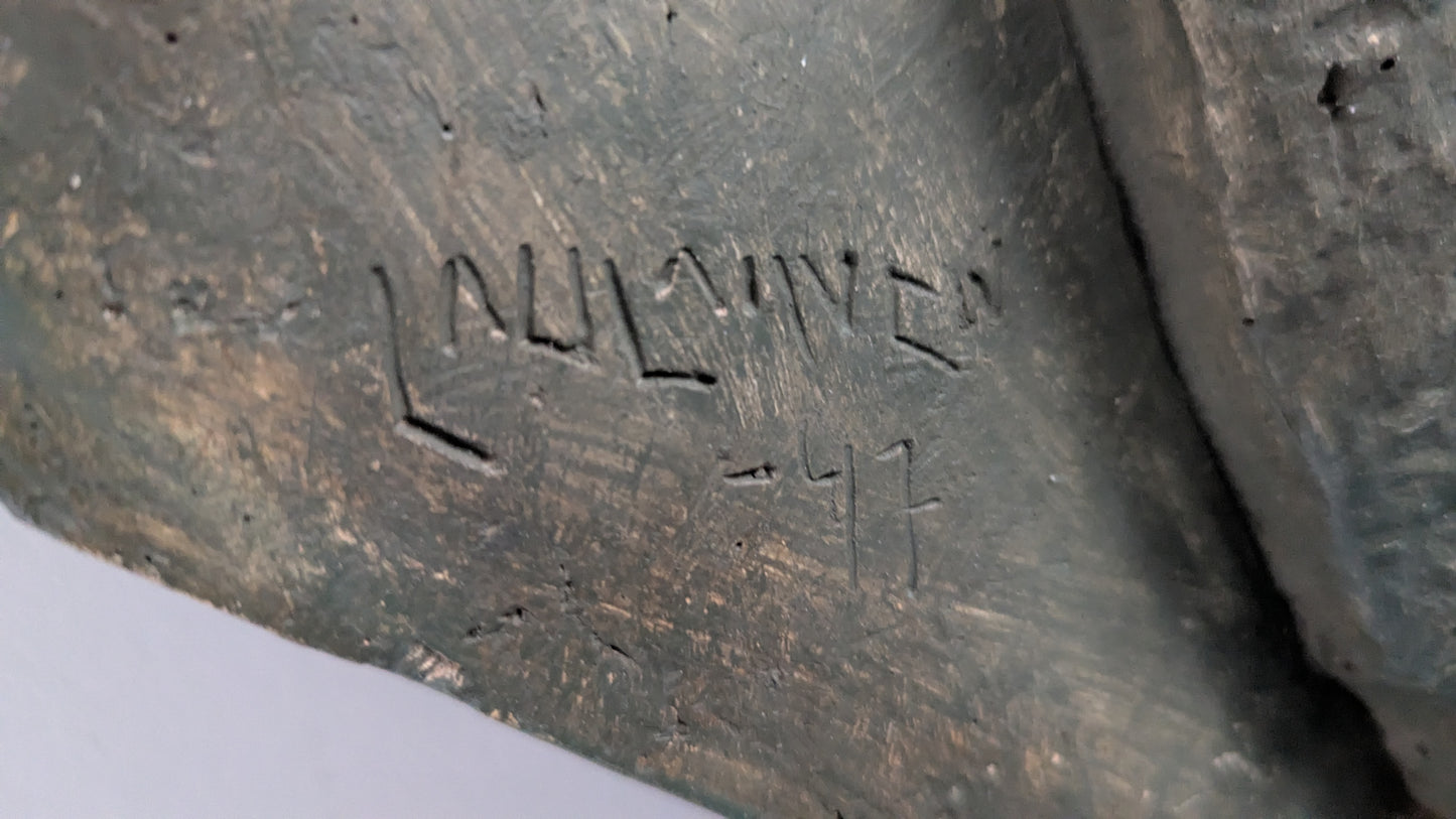 Laulainen - Signeerattu Kipsireliefi / Reliefi (1947)