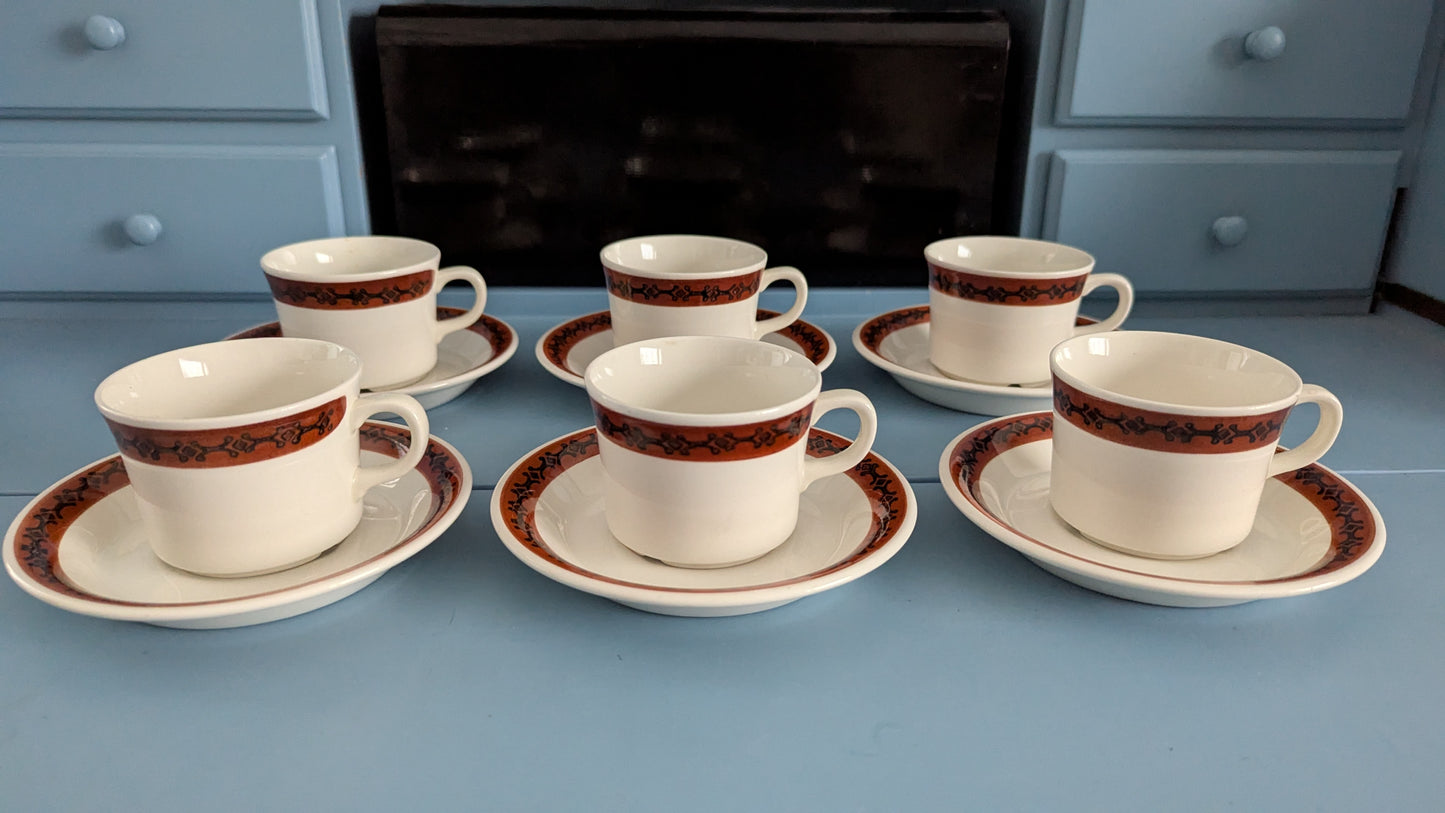 Arabia Teresa Kahviastiasto Kuudelle Hengelle (12-osaa, 1970-luvun Alku)