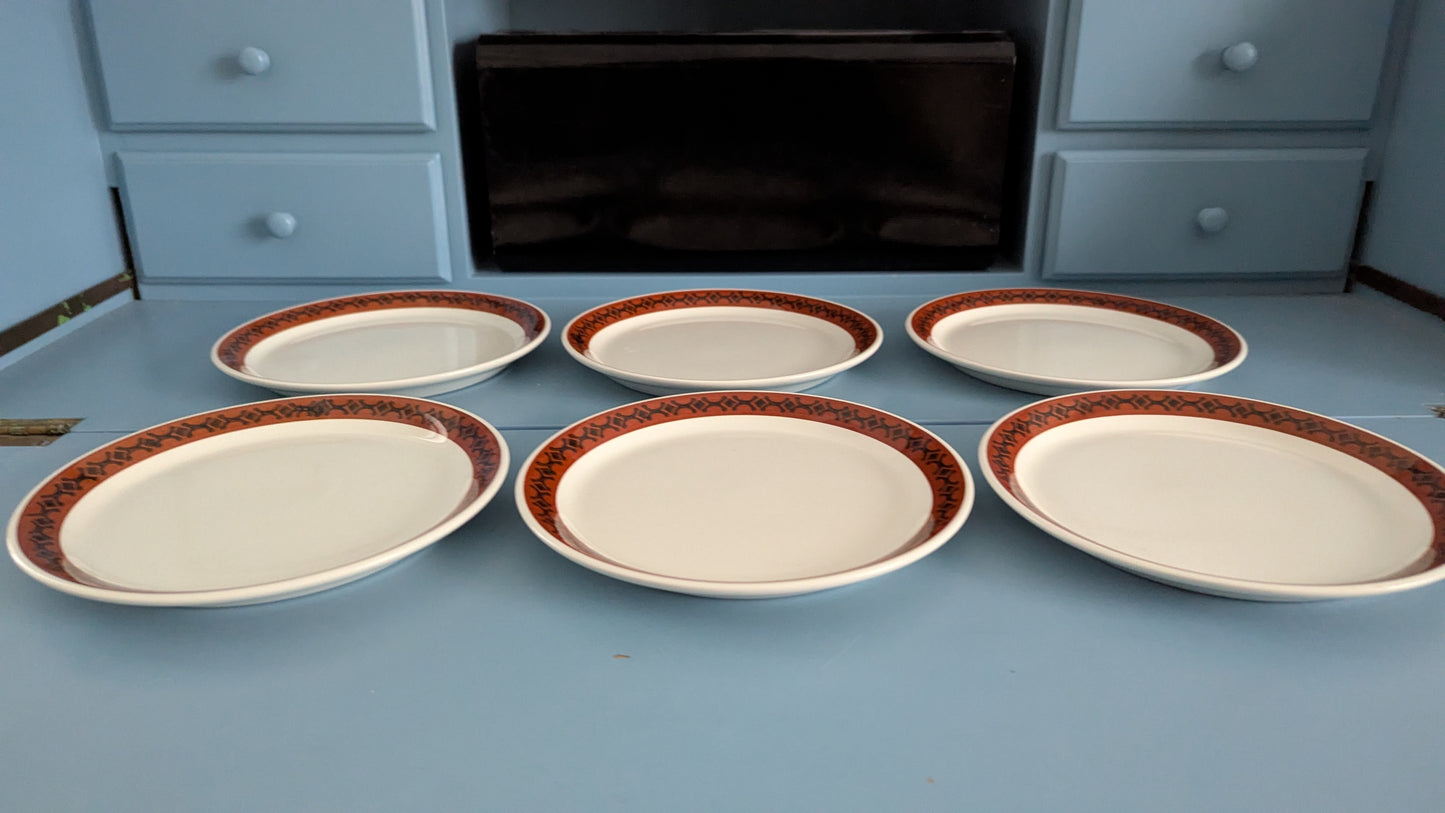 Arabia Teresa Leivoslautanen / Leipälautanen (6kpl, 1970-luvun Alku)