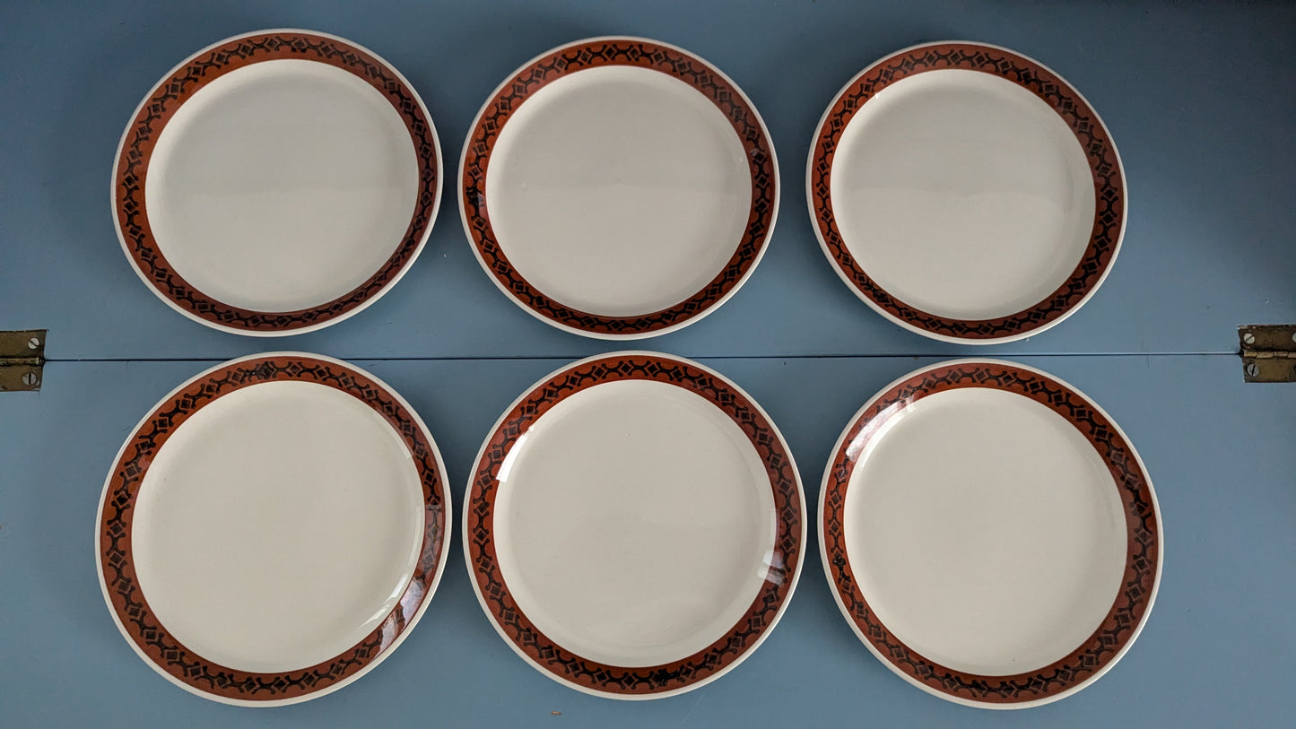 Arabia Teresa Leivoslautanen / Leipälautanen (6kpl, 1970-luvun Alku)