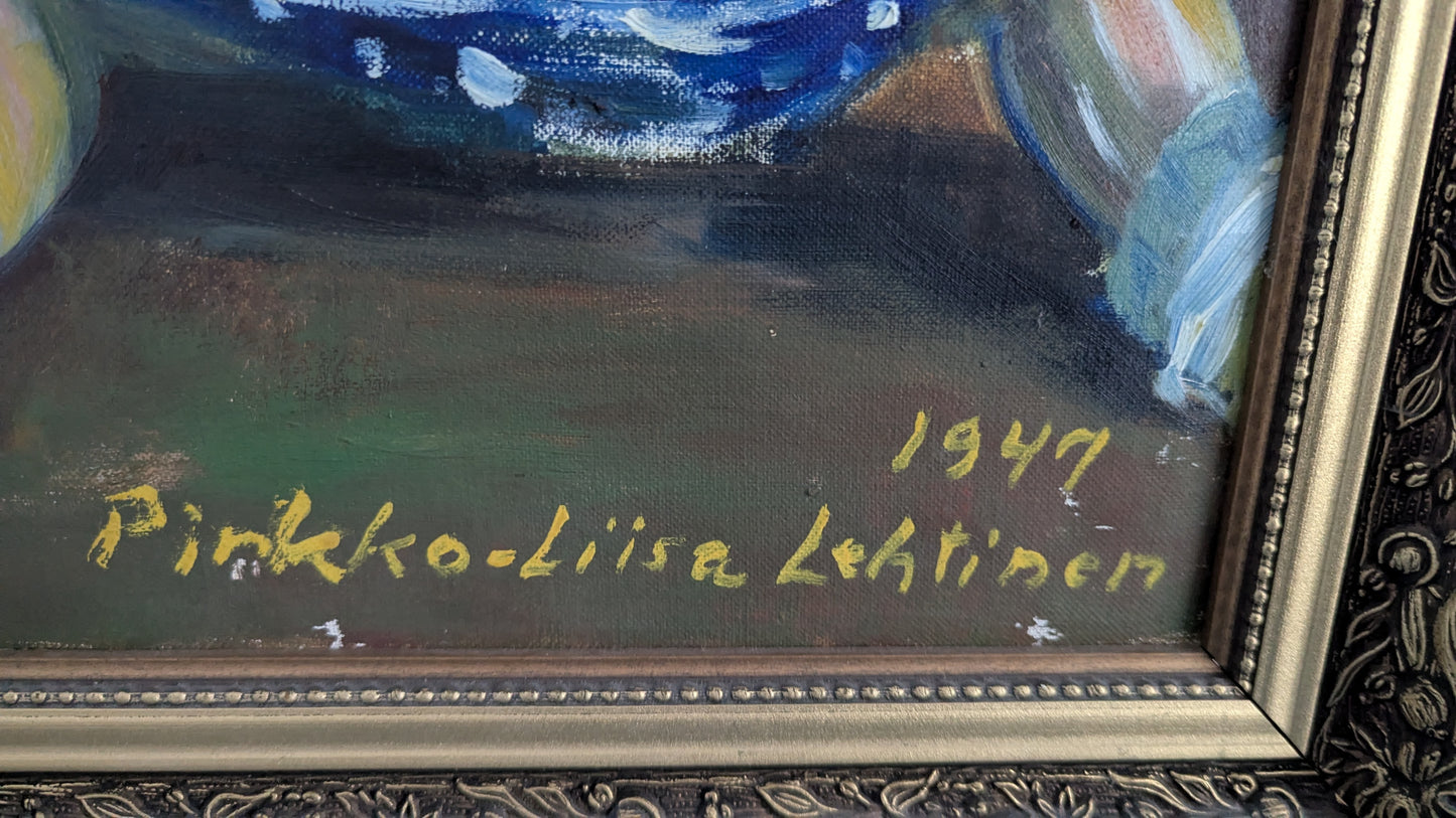 Pirkko-Liisa Lehtinen - Signeerattu Öljyvärimaalaus (1947)