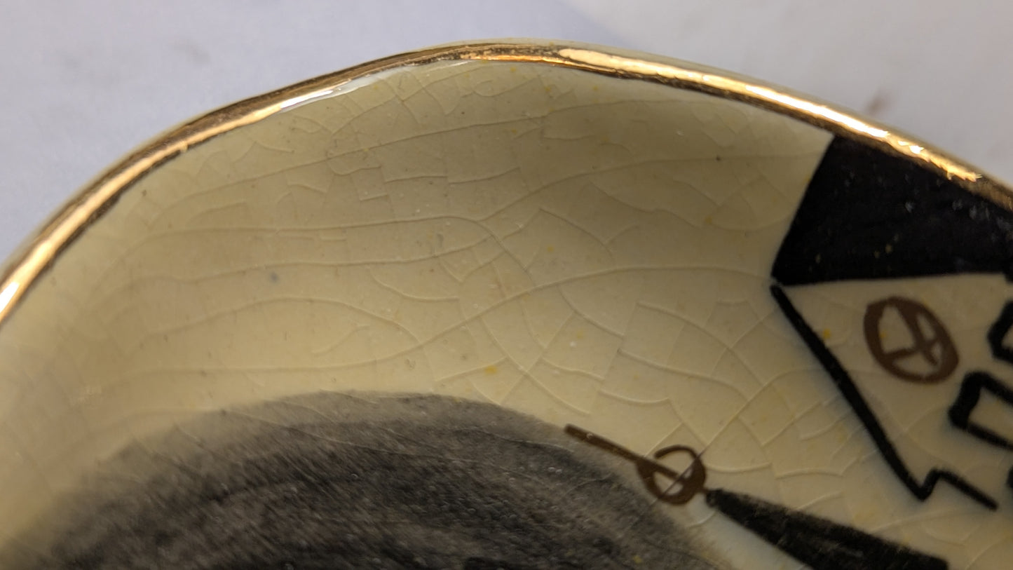 Eino Kauppala - Käsinmaalattu Seinälaatta (Signeerattu)