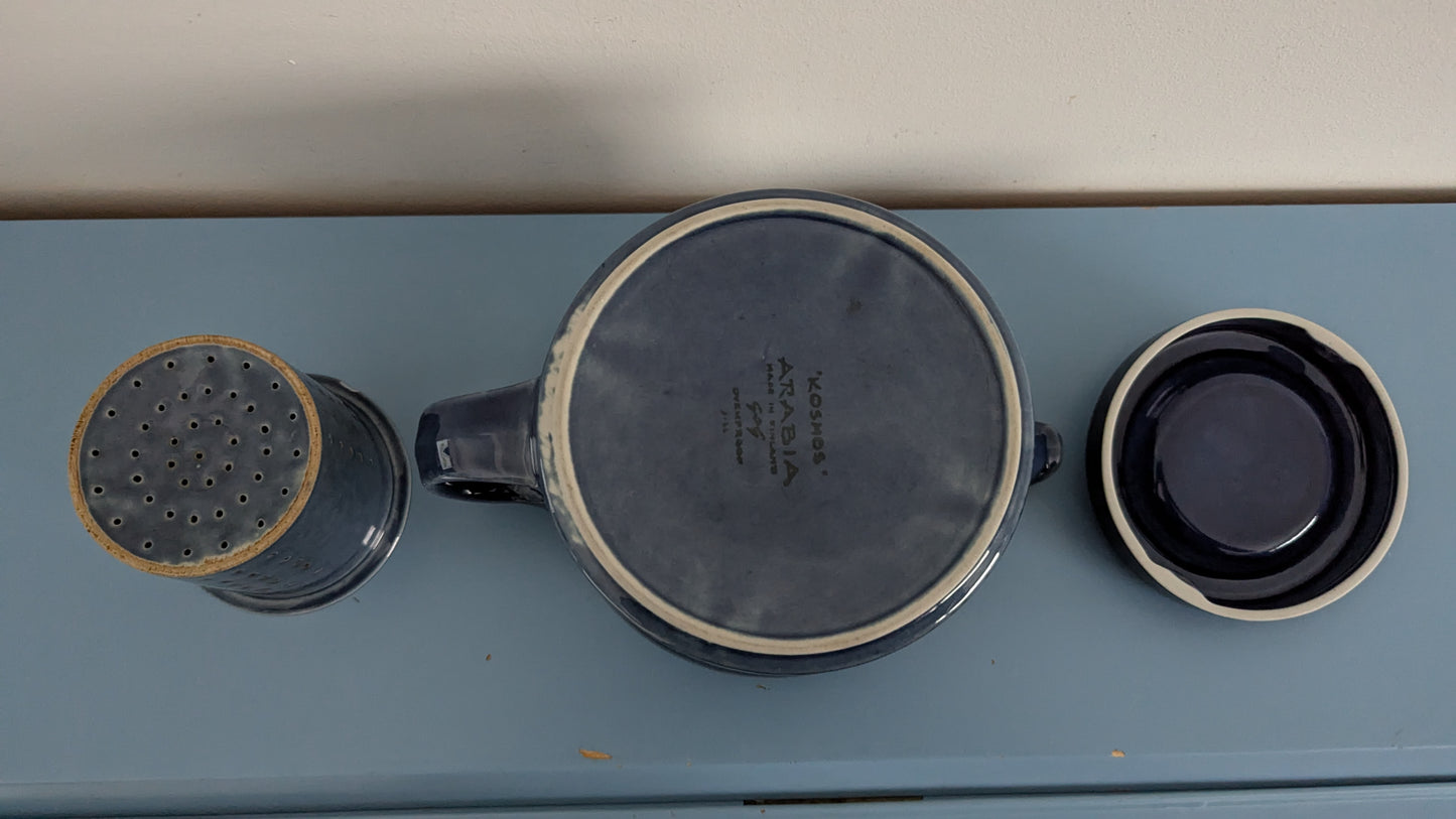 Arabia Kosmos Teekannu Siivilällä (1963-1976, Gunvor Olin-Grönqvist)