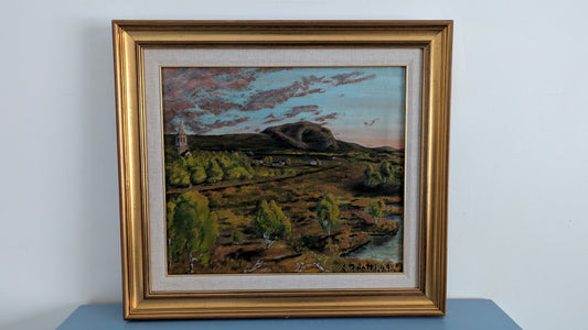 K. Jäntti - Petsamo Pelastusvuori (Signeerattu Öljyvärimaalaus 1949)