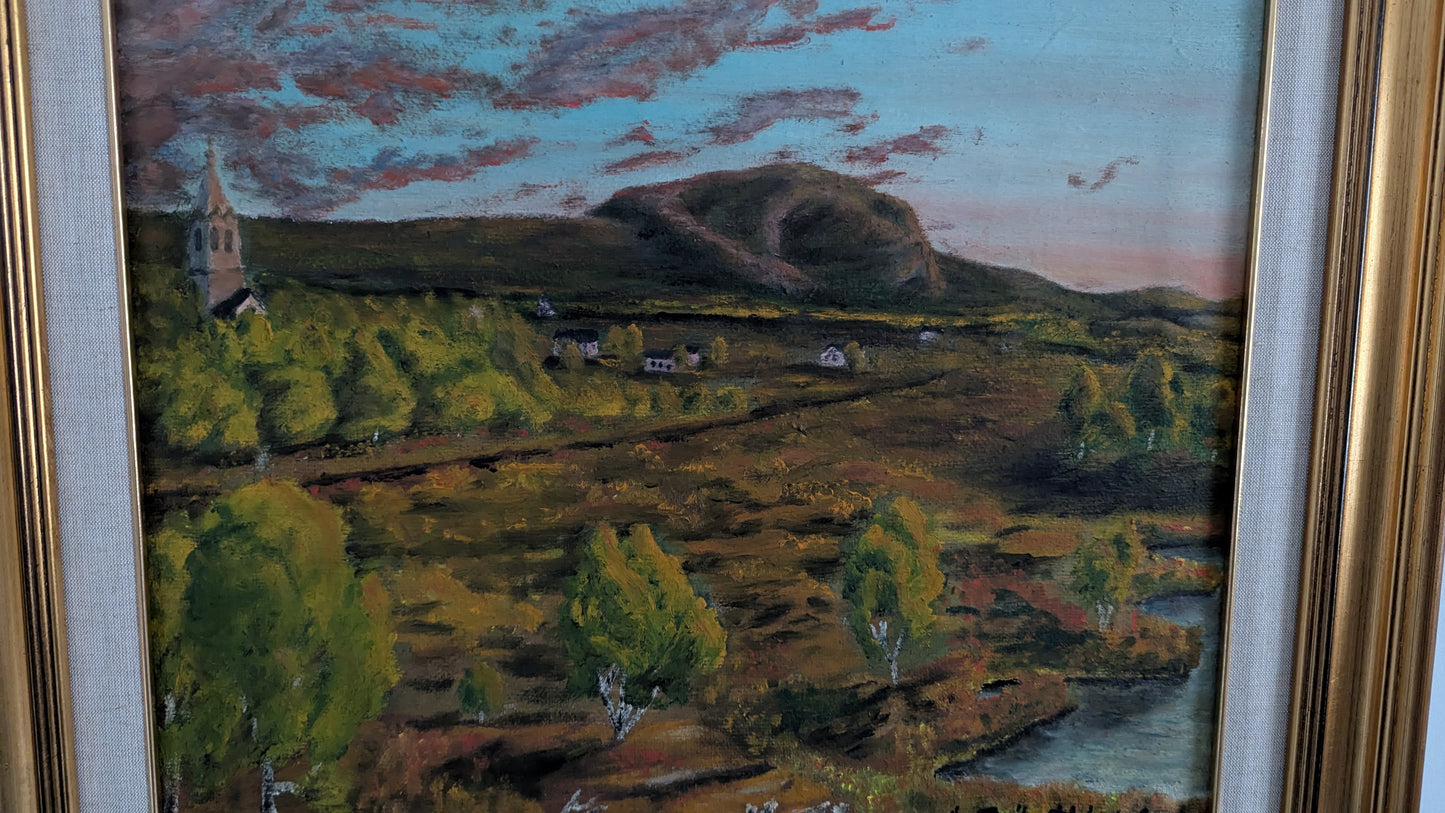 K. Jäntti - Petsamo Pelastusvuori (Signeerattu Öljyvärimaalaus 1949)