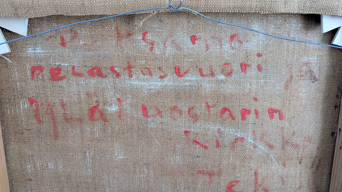 K. Jäntti - Petsamo Pelastusvuori (Signeerattu Öljyvärimaalaus 1949)