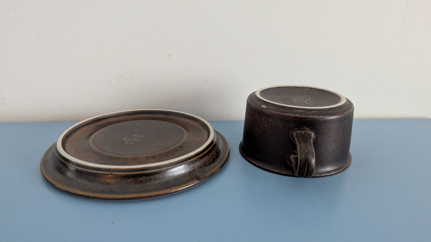 Arabia Ruska Teeastiasto Kolmelle Hengelle (6-osainen, 1960-1999, Ulla Procope)