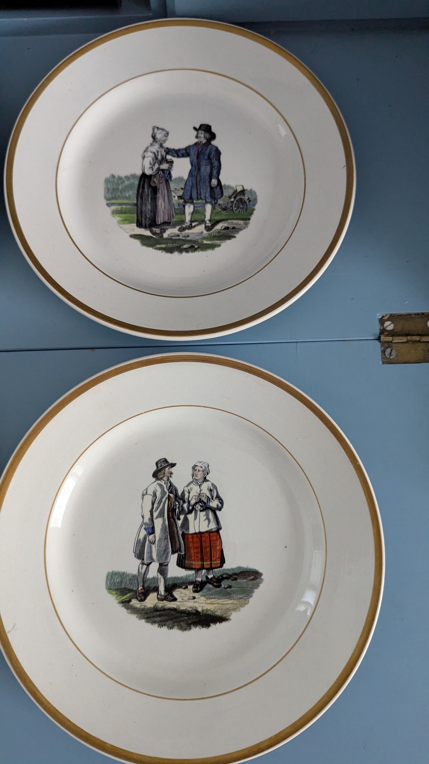 Rörstrand - Vuosi Ruotsissa Ruokalautanen (6kpl, 1866-1884, C.G Forssell)