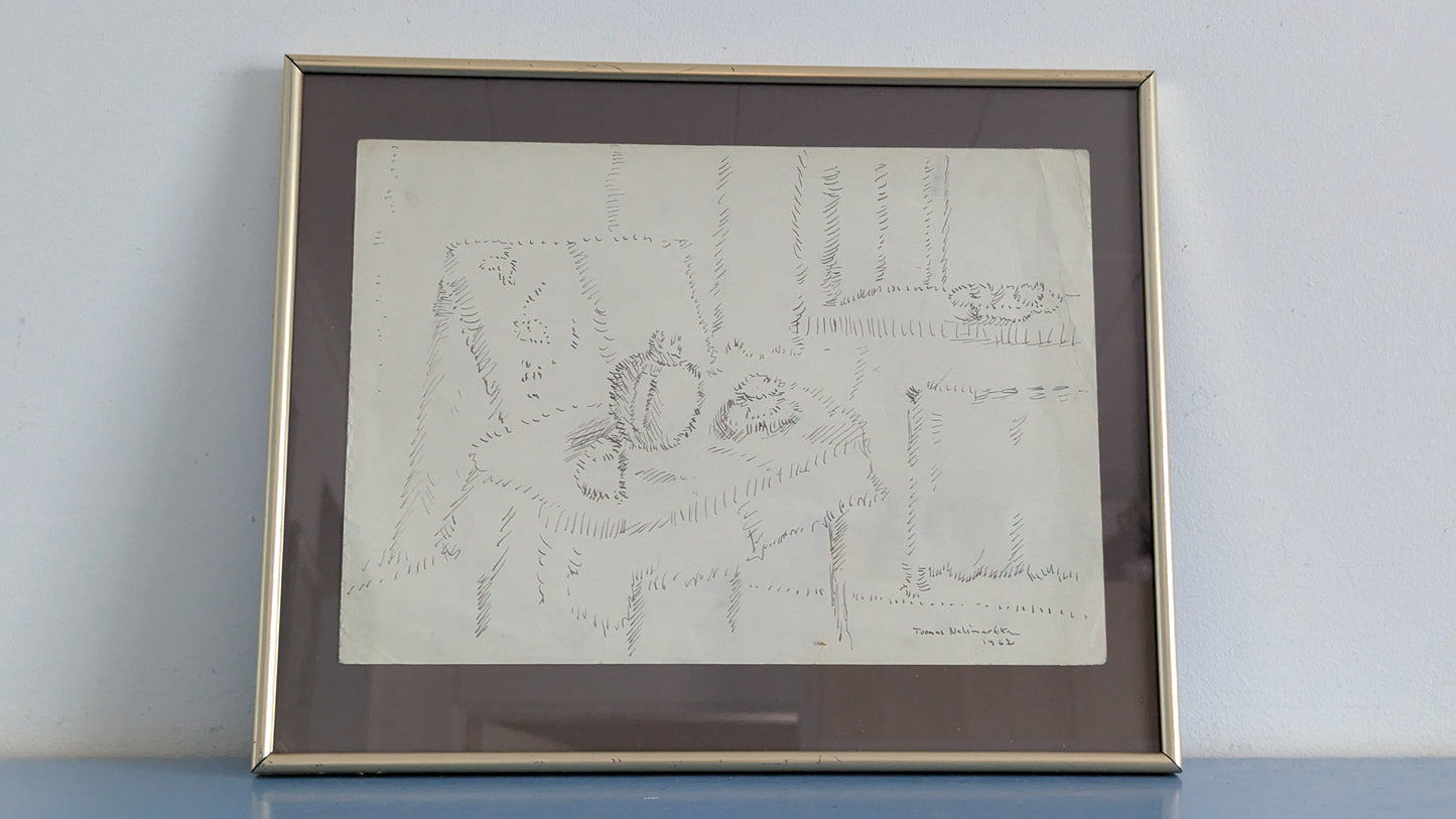 Tuomas Nelimarkka - Signeerattu Lyijytyö (1962)