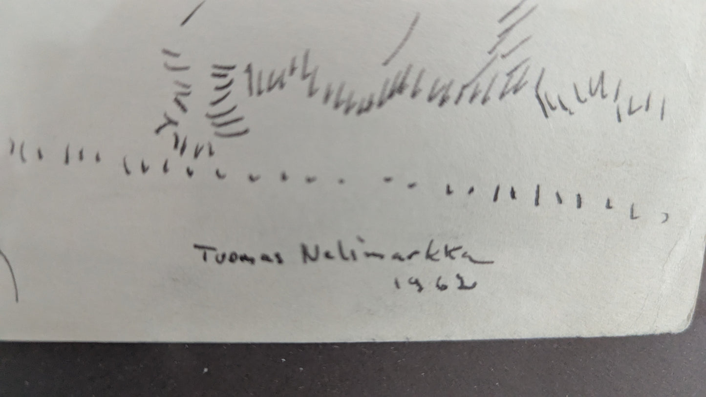 Tuomas Nelimarkka - Signeerattu Lyijytyö (1962)