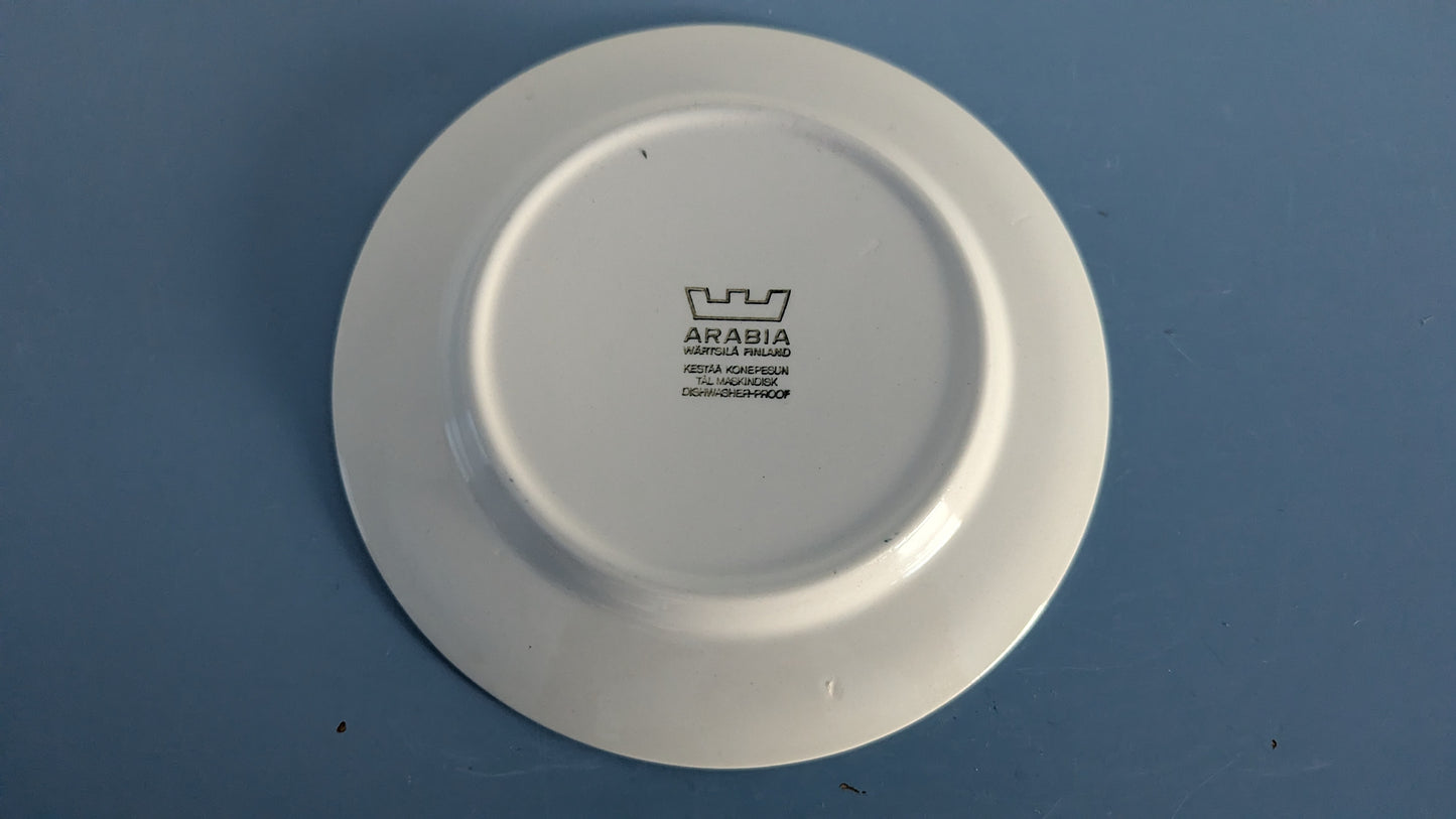 Arabia Sinikukka Leivoslautanen / Leipälautanen (5kpl, 1968-1974, Esteri Tomula)