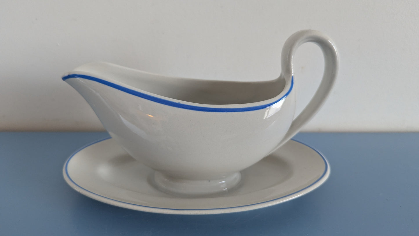 Arabia Siniraitainen G-Mallin Kastikekulho (Piippuleima)